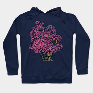 Pink Poppy Flowers Hoodie